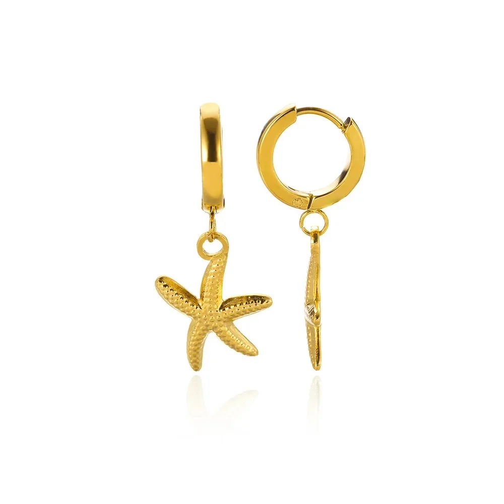 Vintage Zomer Zeester Rvs Stud Oorbellen Voor Vrouwen Eenvoudige Ster Shell Oorbellen Stud Oceaan Partij Sieraden Gift 2025