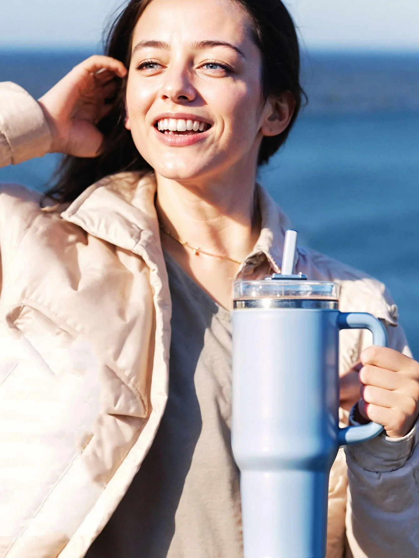 

Изолированная бутылка для воды из нержавеющей стали, изолированная чашка с двойными стенками, вакуум сверхбольшой емкости, лучшая пополнение воды, 40 унций, 1 шт.