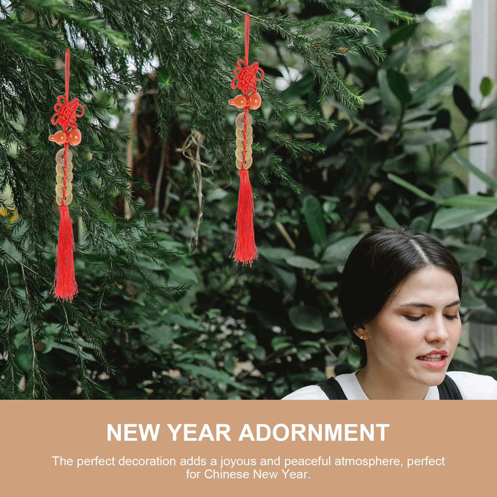 

3pcs Gourd Pendant Chinese Tassel Decor Car Home Party Spring Festival Gift Hanfu Accessories Hanging