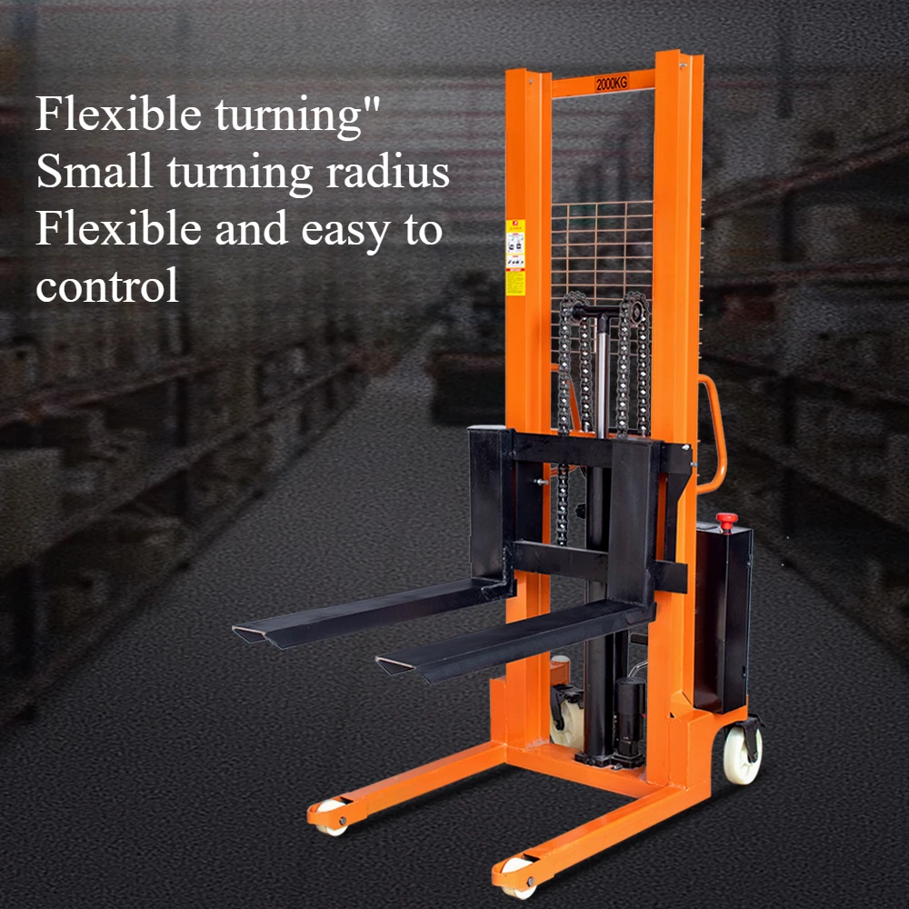آلة رفع المواد المتنقلة 1-3 طن رافعة شوكية يدوية مكدس البليت الهيدروليكي