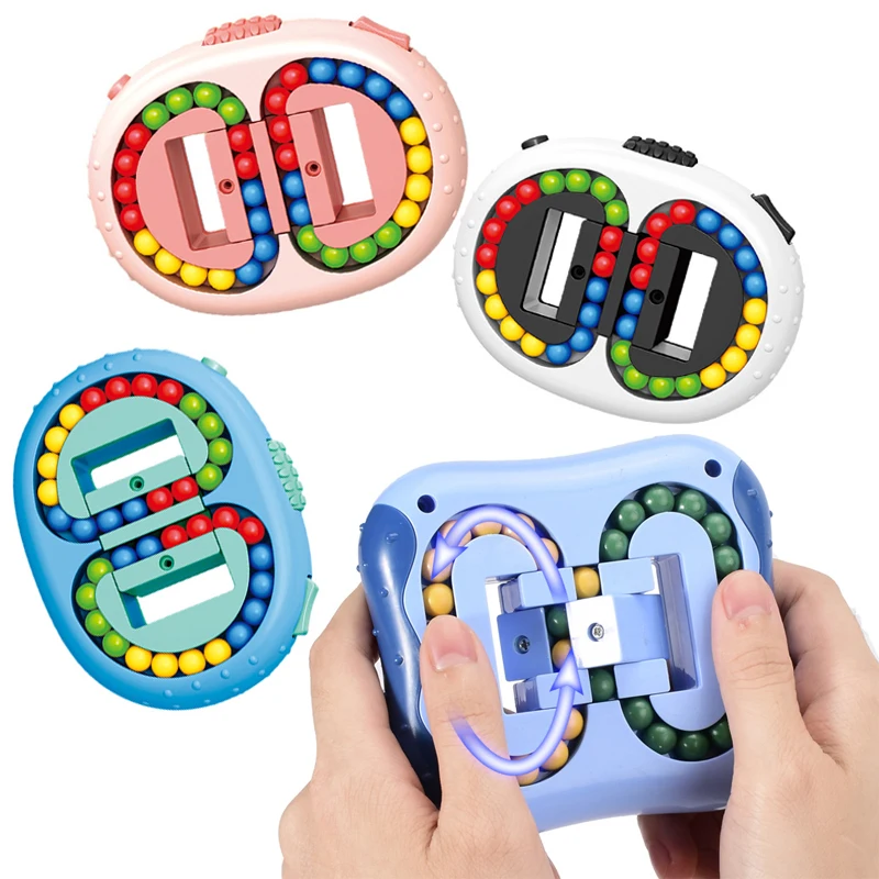 Rotierende magische Bohnen Würfel Fingers pitze zappelte Spielzeug Kinder Erwachsene Stress abbau