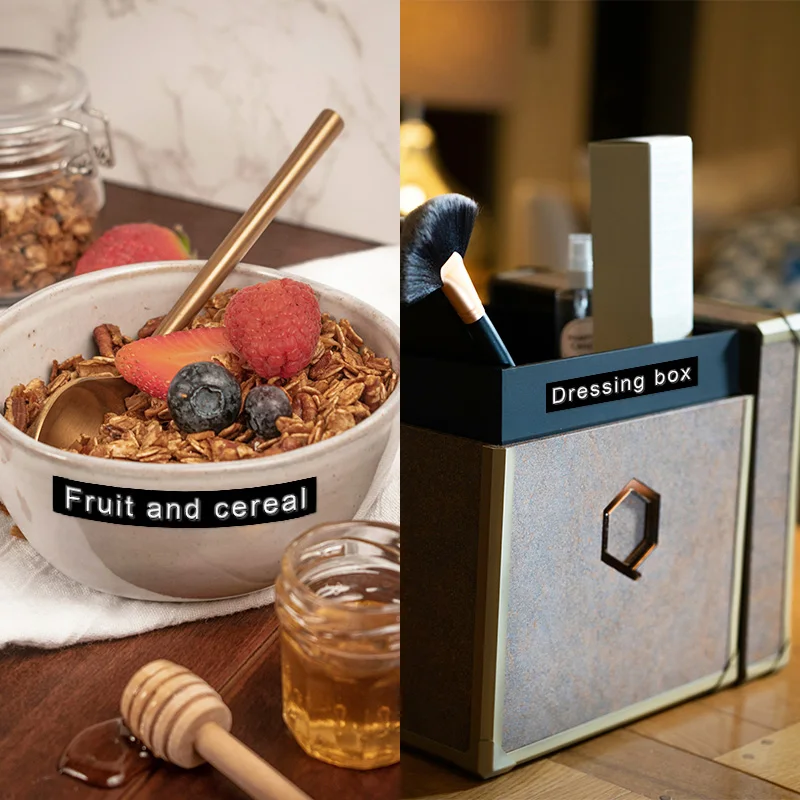 5PK 9MM White on Black 3D Embossing Tapes Plastic Embossing Labels Compatible for Dymo Motex E101 E-202 1540 Label Makers