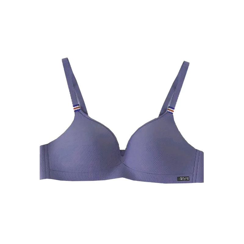 심리스 브래지어 와이어 프리 여성 소녀 영국 스타일 속옷, 초박형 브래지어, 원피스 푸시업 섹시 브래지어