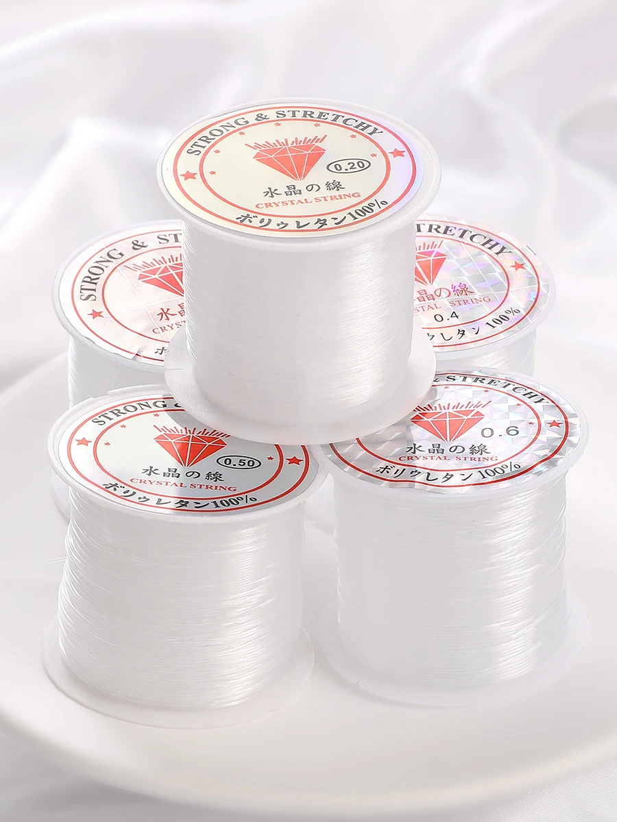 0.2/0.25/0.3/0.35/0.4/0.45/0.5/0.6/0.7/0.8mm 1 Roll Fish Line Wire Clear Non-stretch Nylon String Bead Cord Thread Jewelry DIY