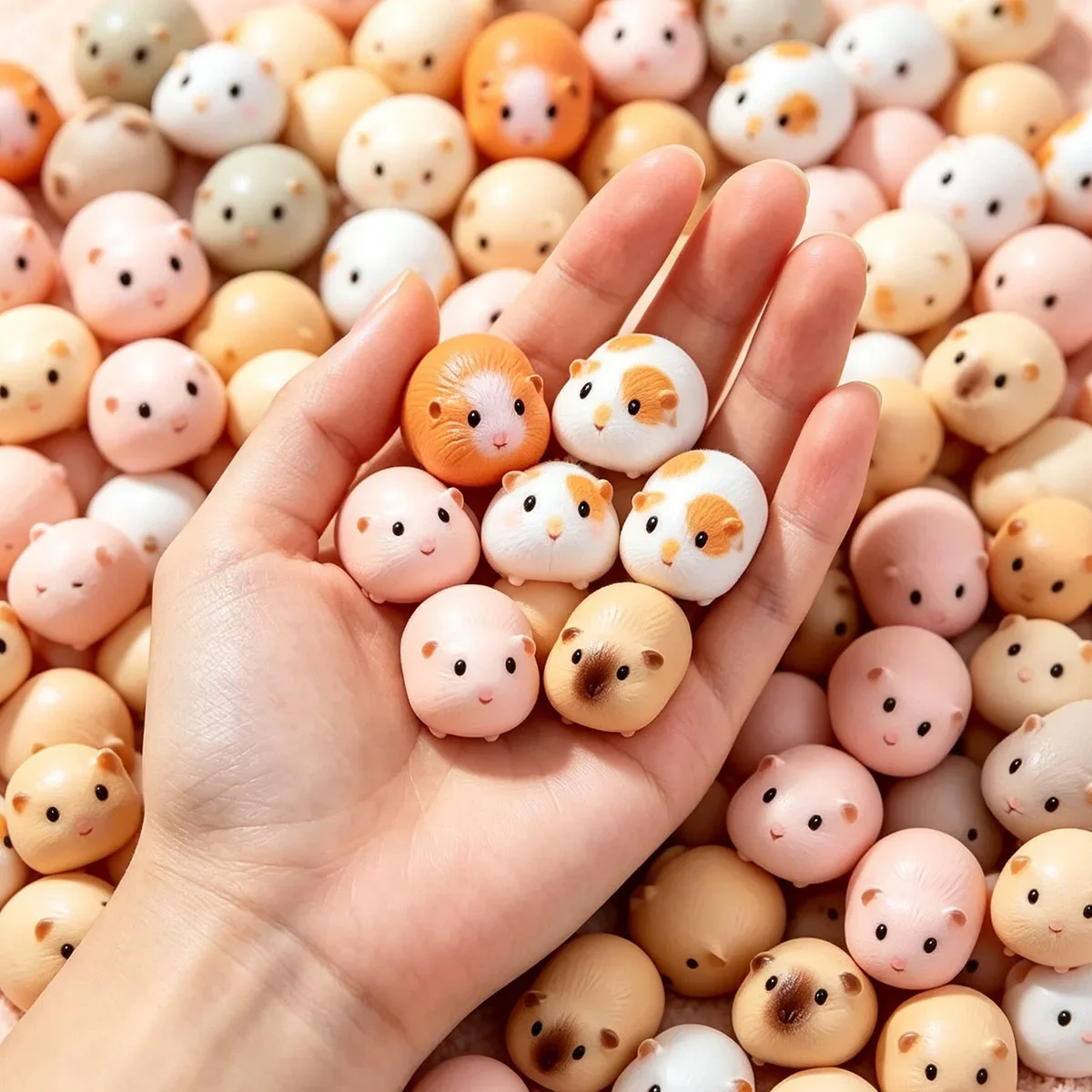 Mini Guinea Pig Figurines Resin Cavy Miniature Animals Figurines Fairy Garden Miniature Moss Landscape DIY Crafts
