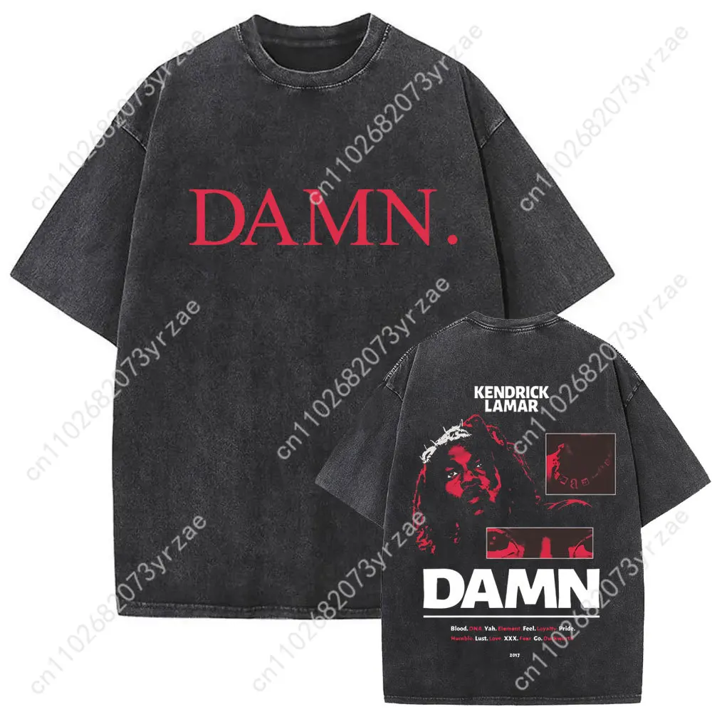 Kendrick Lamar Retro Tshirt Man Woman High Quality Vintage T Shirt Cotton Short Sleeves Fashion T-shirt Soft Breathable Tops