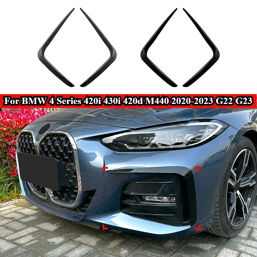 

Для BMW 4 серии 420i 430i 420d M440 2020-2023 G22 G23 Передний бампер, разделитель губ, противотуманная фара, решетка, накладка, обвесы вентиляционного отверстия