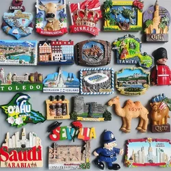 Fridge Magnets Tahiti France Denmark Spain Croatia Saudi Arabia Hawaii Saipan Egypt Qatar ICELAND BUDVA Germany Magnetic Sticker