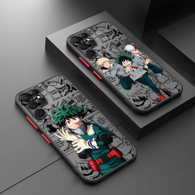 My Hero Academia Midoriya Izuku Samsung A72 A54 A53 A52S A34 A32 A33 A24 A23 A22S A02 Lite Frosted Translucent Phone Case