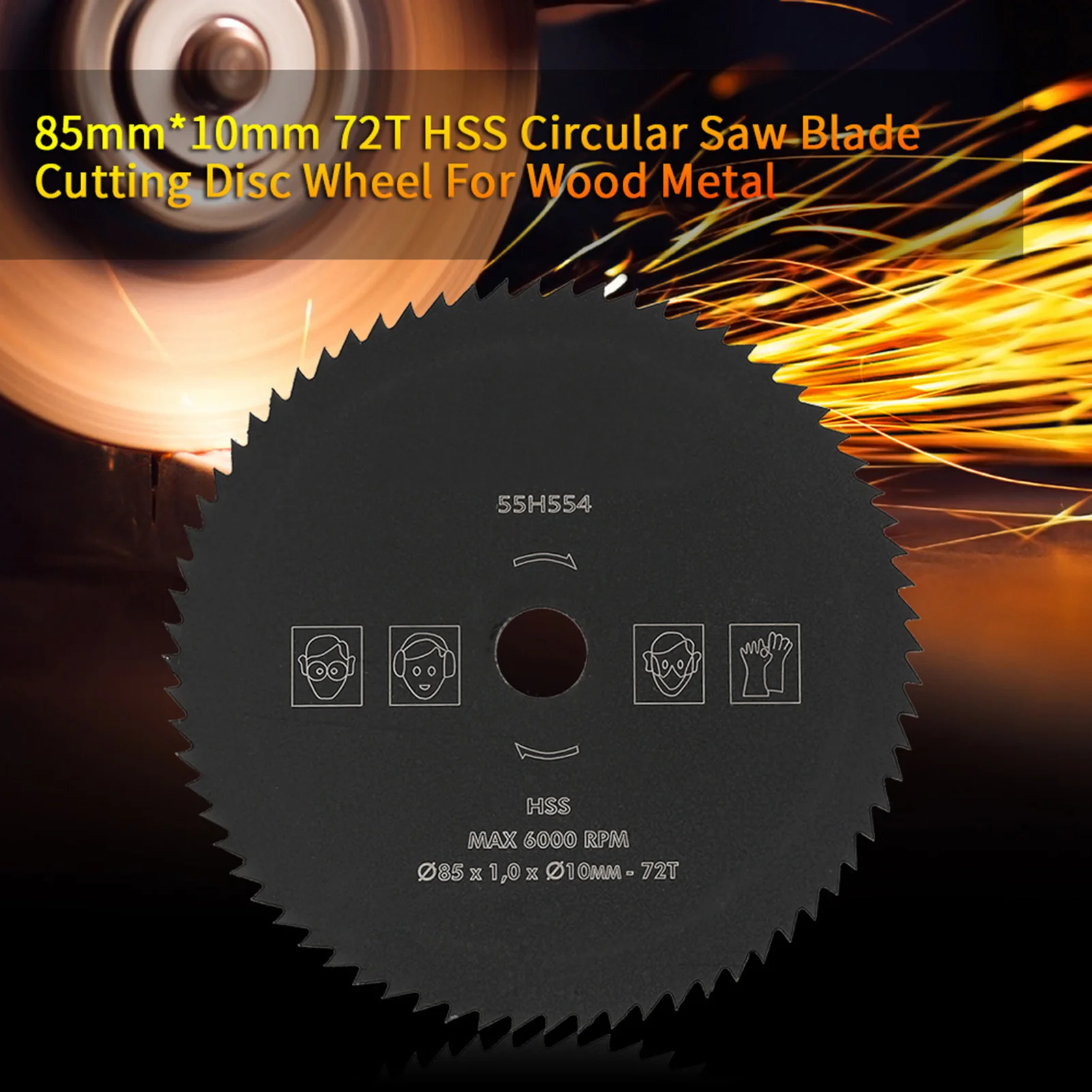 

85mm*10mm 72T HSS Circular Saw Blade Cutting Disc Wheel For Wood Metal Cutting Blade Disc Circular Cutting Saw Saw Cutting Wheel