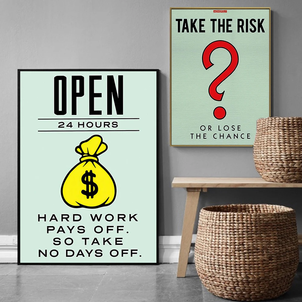 Alec Monopoly Inspiration Canvas Painting Successful Posters and Prints Art Print Mural Stock Market Money Home Wall Decoration