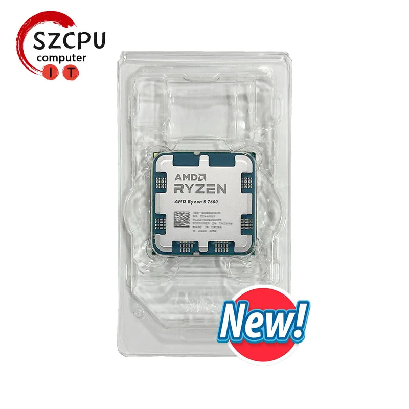 AMD Ryzen 5 7600 R5 7600 3.8 GHz 6 コア 12 スレッド CPU 5NM L3=32M 