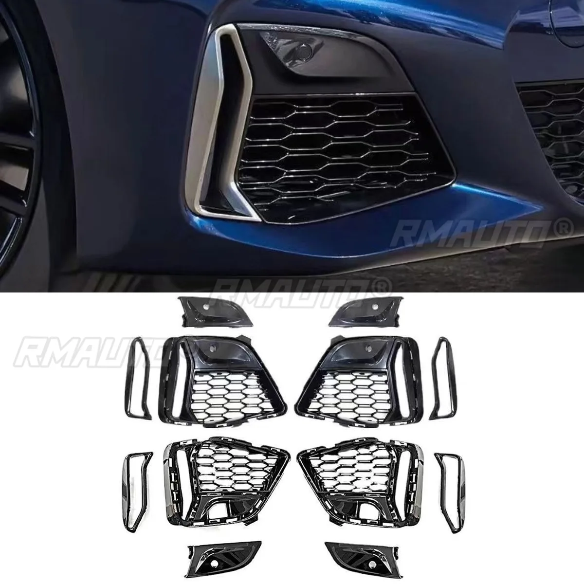

For BMW 3 Series M340i G28 G20 2019-2022 Fog Lamp Frame Cover Foglight Frame Cover Body Kit Car Accessories