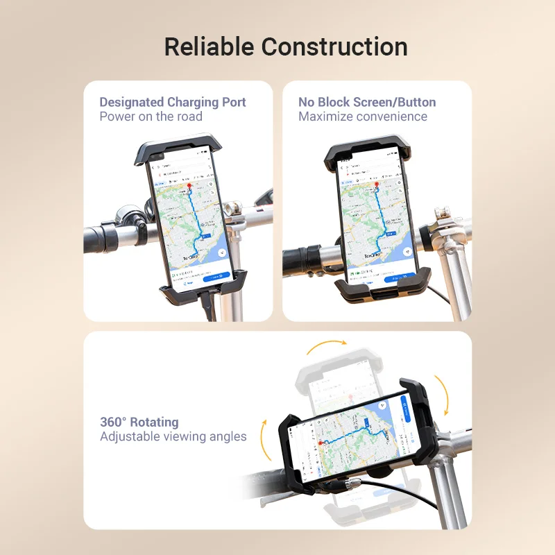 Велосипедное крепление для телефона Vention с ручкой, велосипедный держатель для телефона для мотоцикла, универсальное крепление для мобильного телефона для руля телефона 4,7 "-6,9"