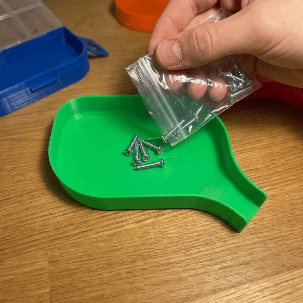 Quick Sorting Funnel Tray Anti-Spill Durable Small Parts Organizer Raised Edge Beads Organizing Hardware Tray Repair Workstation