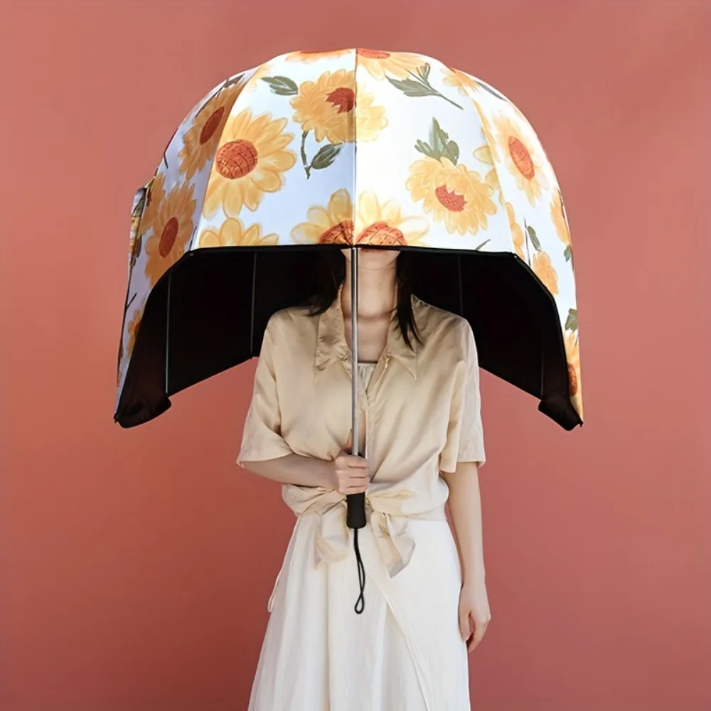 

Helmet-Shaped Umbrella Cute Sunshade Sunny & Rainy for Adult Modern Style Waterproof Sun & Rain Protection Outdoor Events Travel