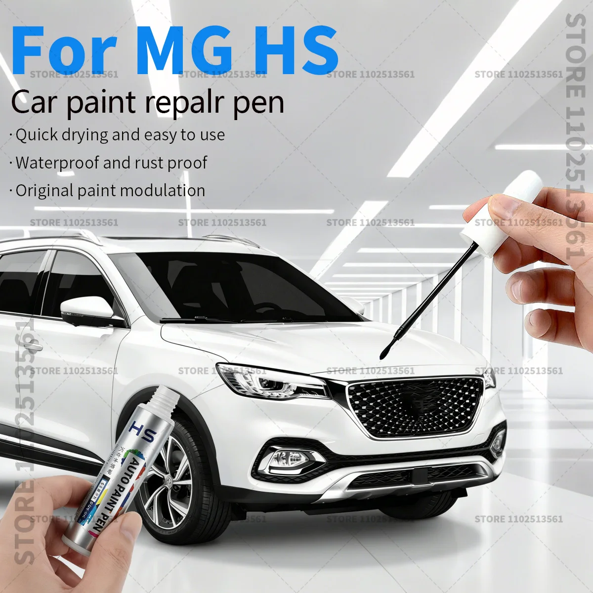 

Карандаш для ремонта автомобильной краски, аксессуары для устранения царапин, цвета: черный, арктический белый, голубой Холборн, коричневый, серебристый, красный, серый. Для MG HS 2018-2025 годов.