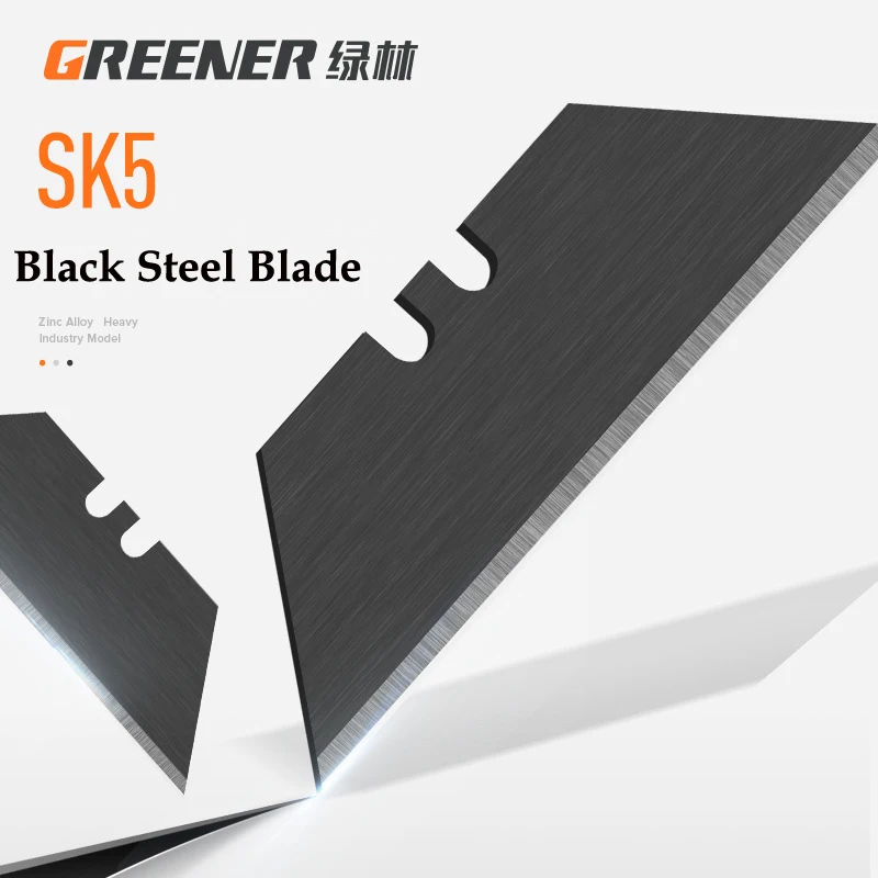 سكين متعدد الأغراض معدني قابل للطي شديد التحمل ، شفرة SK2 سوداء قابلة للطي ، قاطع صندوق متين صلب ، أداة فتح