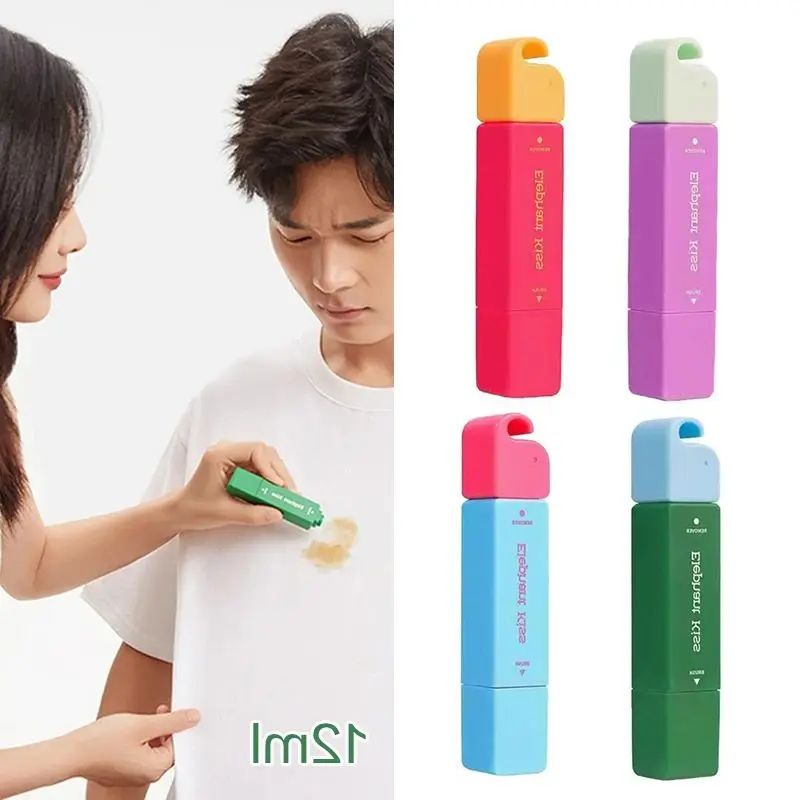 

12 мл безводная обезжиривающая ручка для экстренного использования, ручка для удаления пятен с одежды и ткани, портативный мгновенный засіб для удаления пятен