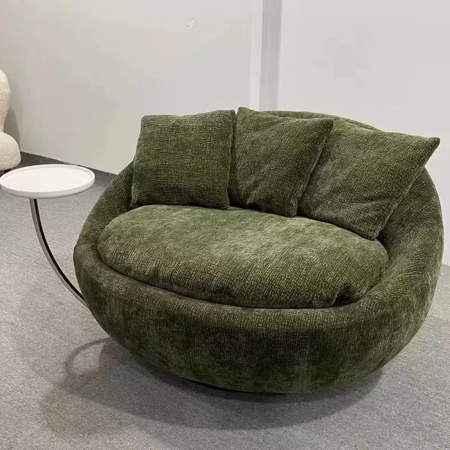 

Designer creative arc rotating single chair light luxury small apartment living room balcony leisure Internet celebrity lazy