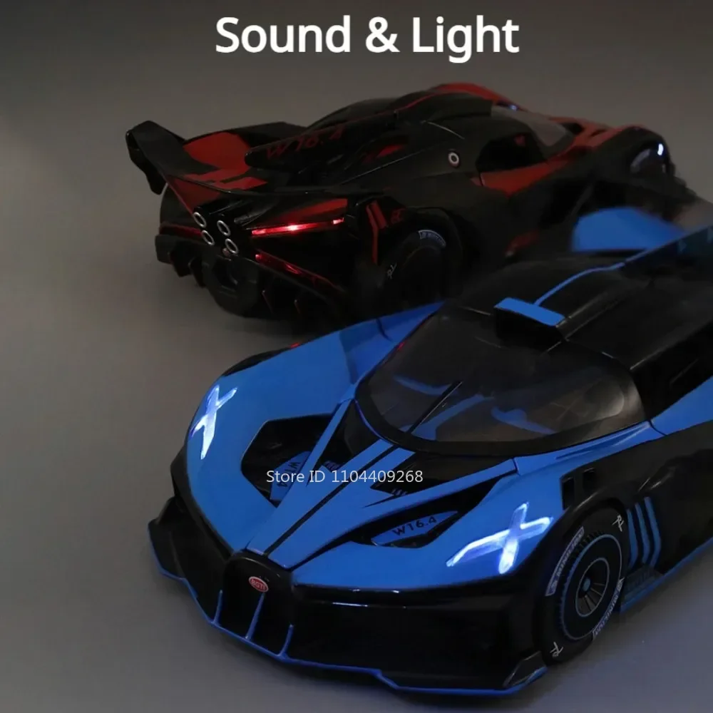 Scala 1:24 Bolide EVO Senna Spray Modello di auto Giocattolo Pressofuso in lega Musica Luce Tirare indietro Modelli Veicoli Giocattoli per i regali dei bambini