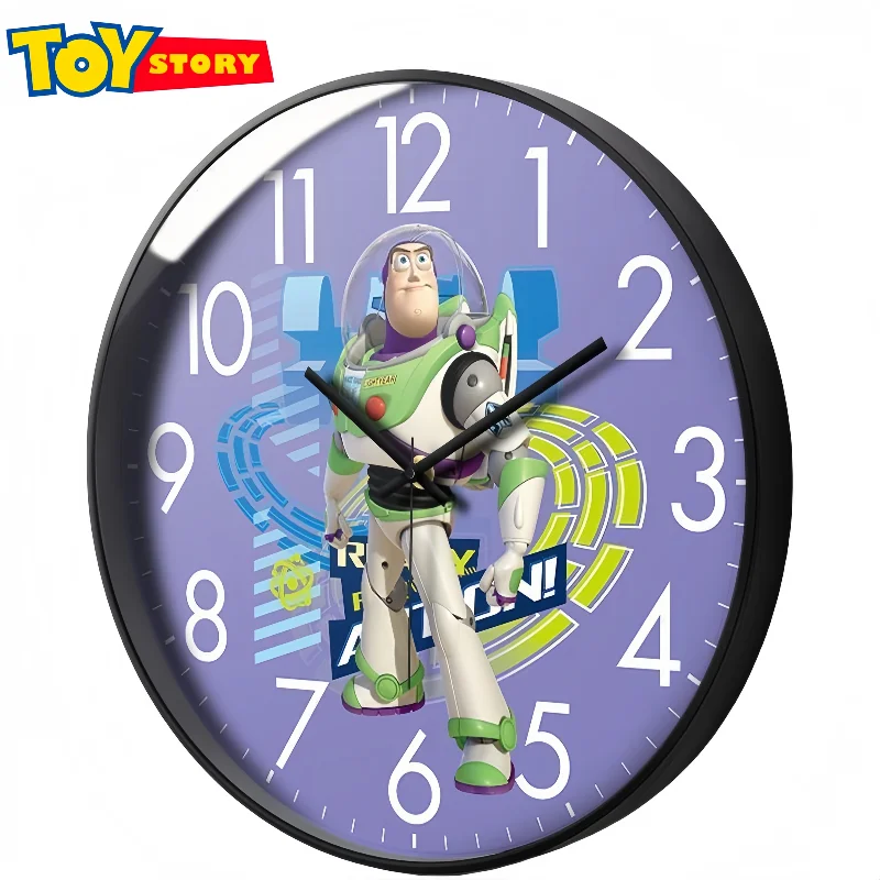Toy Story: Reloj de pared para niños, Buzz Lightyear, Dibujos animados, Anime, Creativo, Lindo, Silencioso, Educación Temprana, Reloj, regalo navideño