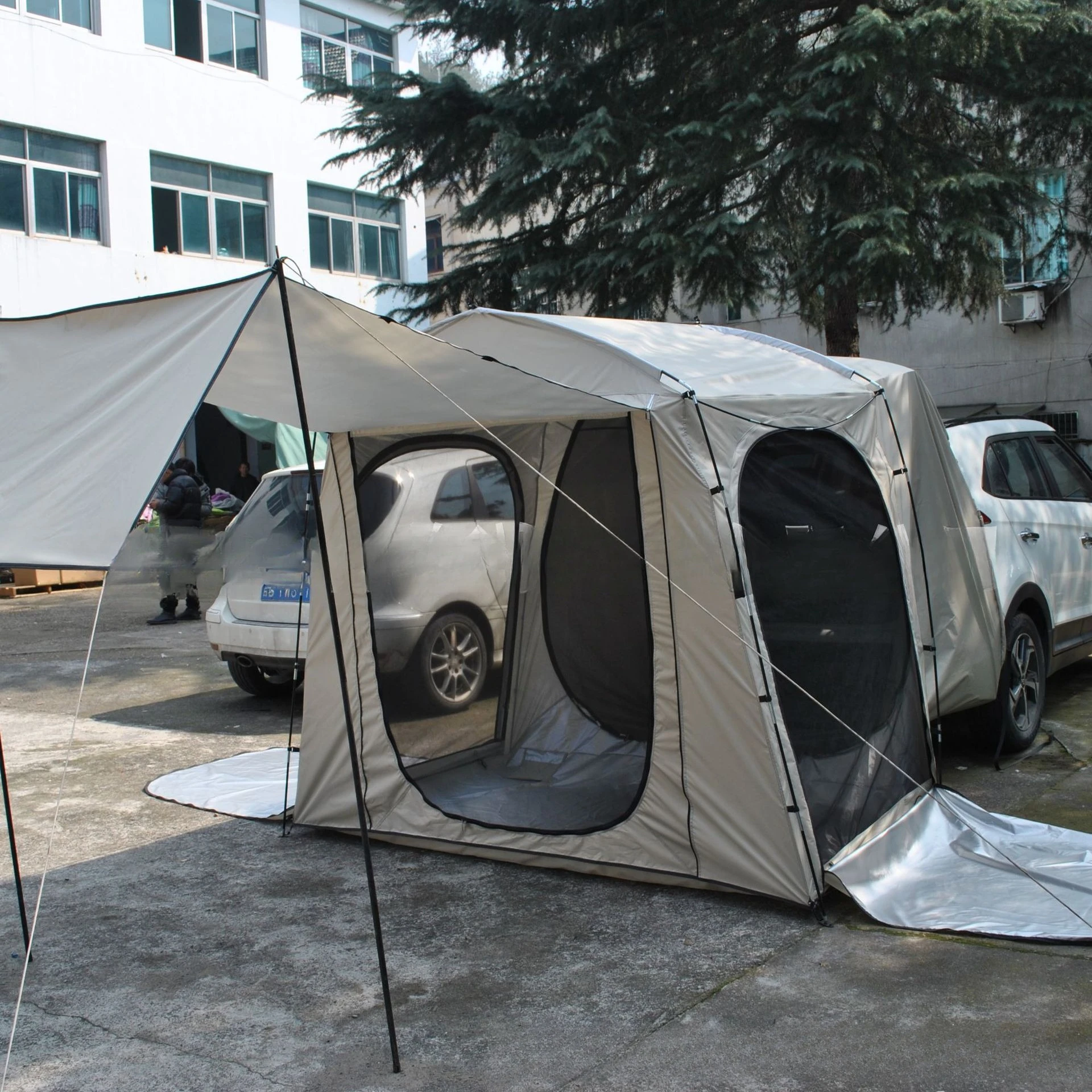 rain and sun protection, one room and one hall, rear tent, car tent, bicycle tent, multi-purpose rear extension tent
