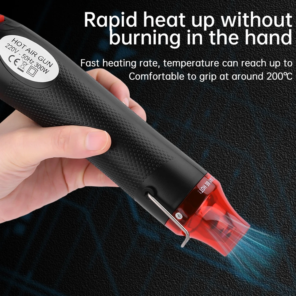 EU/US Hot Air Gun Soldering Temperature Blower Gun DIY Crafts Electric Power Hot Dryer Mini Heat Gun For Shrink Tubing Car Wrap image 6