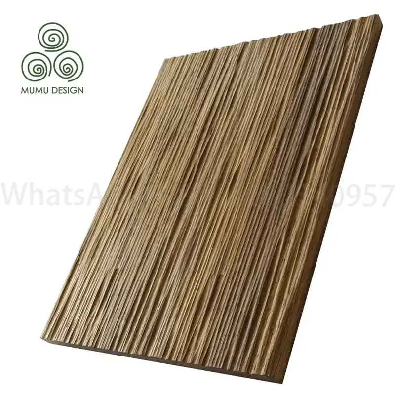 Internal Acoustic Soundproof 3D Diamond Walnut Feature Slat Decorative Wood Veneer Wall Panelling - view 3