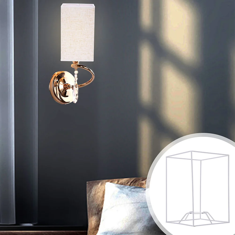 

Lampshade Frame Diy Metal Wire Cage For Pendant Table Lamp Shade Holder Rustic Vintage Bulb Guard Ring Iron Frame Accessory