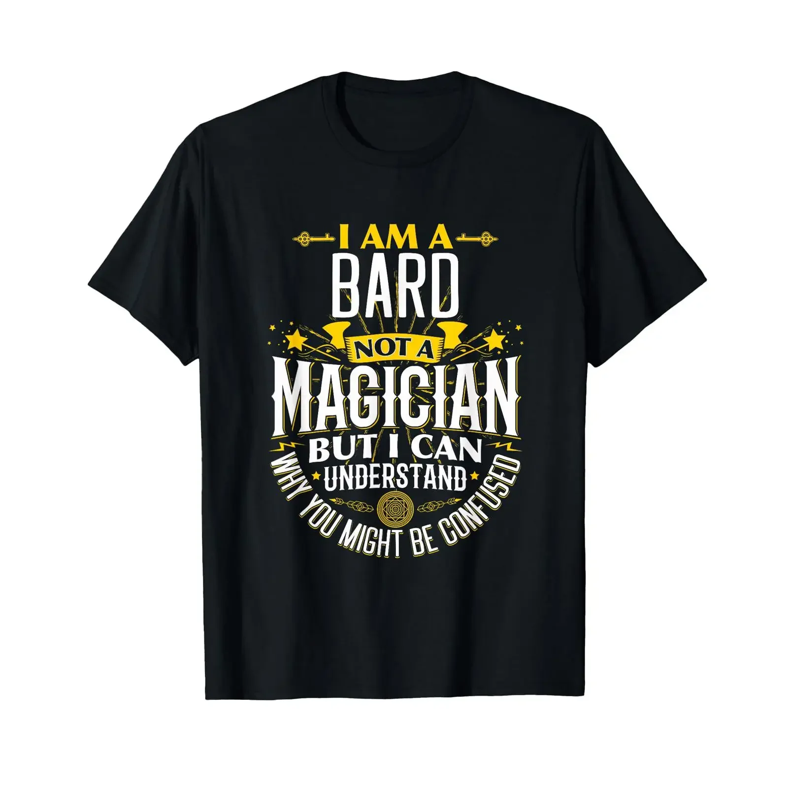 Bard Idea Funny No Wizard T Shirt black s vintage Washed streetwear fashion designer clothes Versatile Top For Everyday Wear