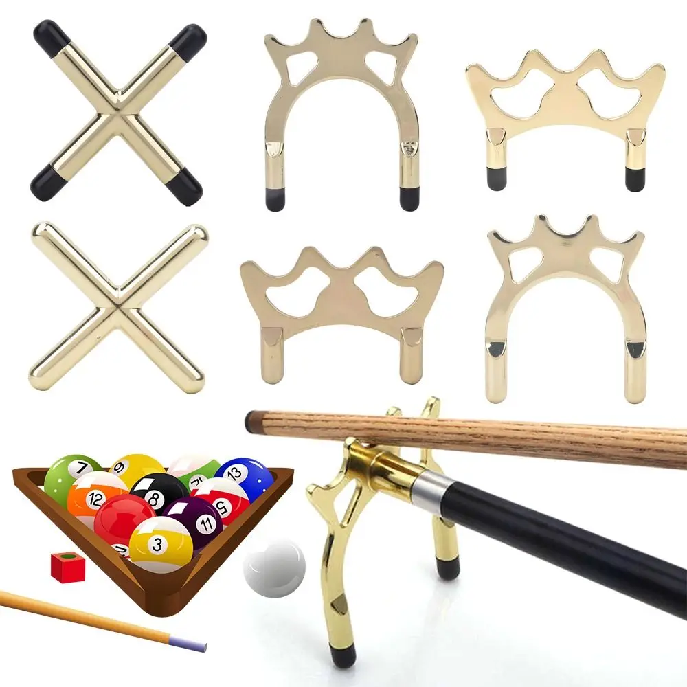 6 Styles Metal Copper Plating Stick Durable Anti-slip Billiards Snooker Pool Cue Rest Bridge Head Holder Pool Cue Accessory