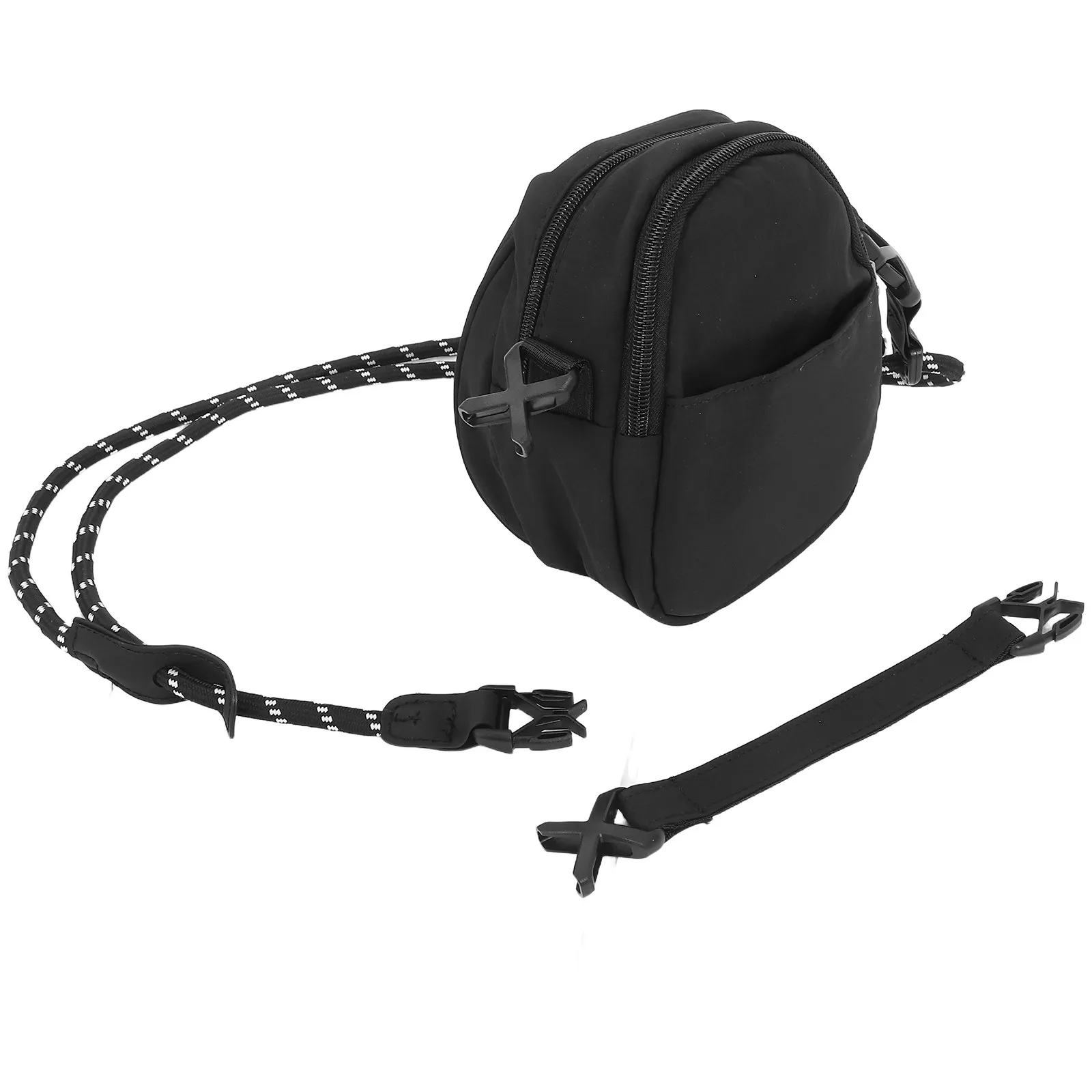 

Black Lightweight Shell Bag Unisex Crossbody Sling Pouch for Phone Keys Stylish Shoulder Handbag Daily Sports Use