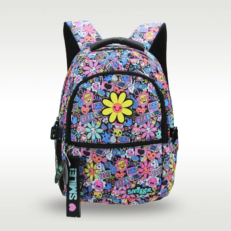 Australiano original smiggle crianças mais vendidas mochila feminina bonito de alta qualidade mochila girassol grande mochila 16 polegadas