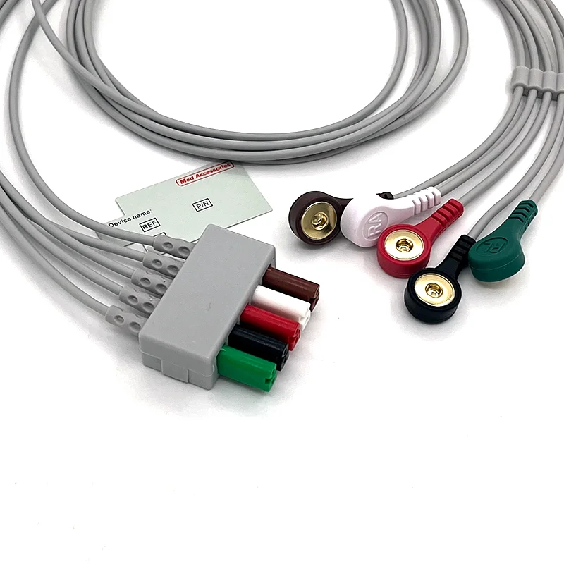 High Quality Compatible Manufacturer Medical Accessory Hospital Use Snap 5 Leads