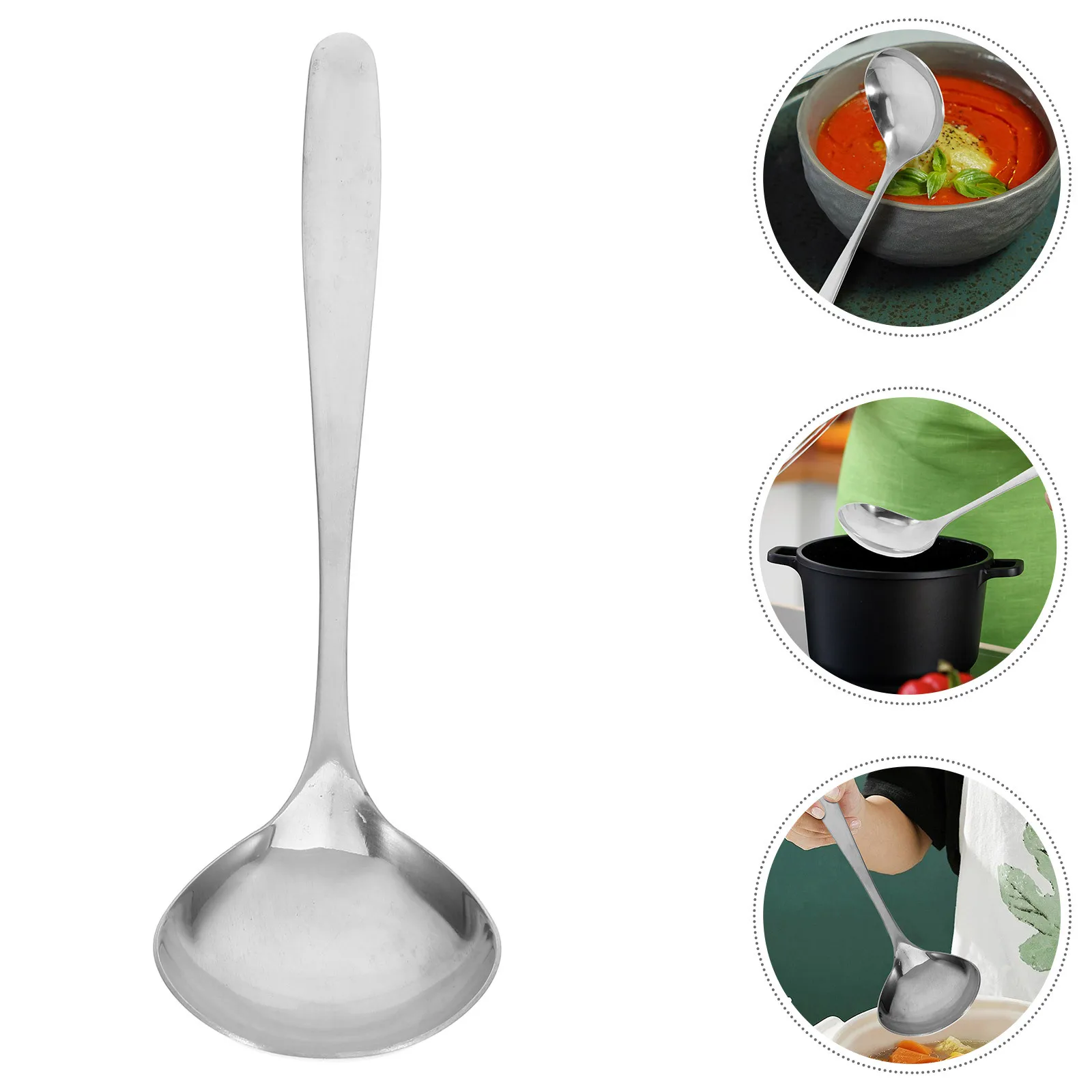 

Stainless Steel Spoon Japanese Soup Spoons Deep for Asian Utensils Cooking Equipment Asiansoup