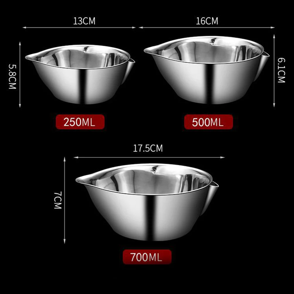 

Stainless Steel Oil Separator Soup Fat Strainer Cup Grease Filter Bowl Kitchen Gadget Liquid Container Healthy Dish Oil Strainer