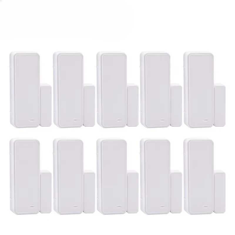 10pcs Two Way Wireless Door Window Magnetic Sensor Alarm System for Home Security 433MHz Door Detector Contact Open/Close Signal