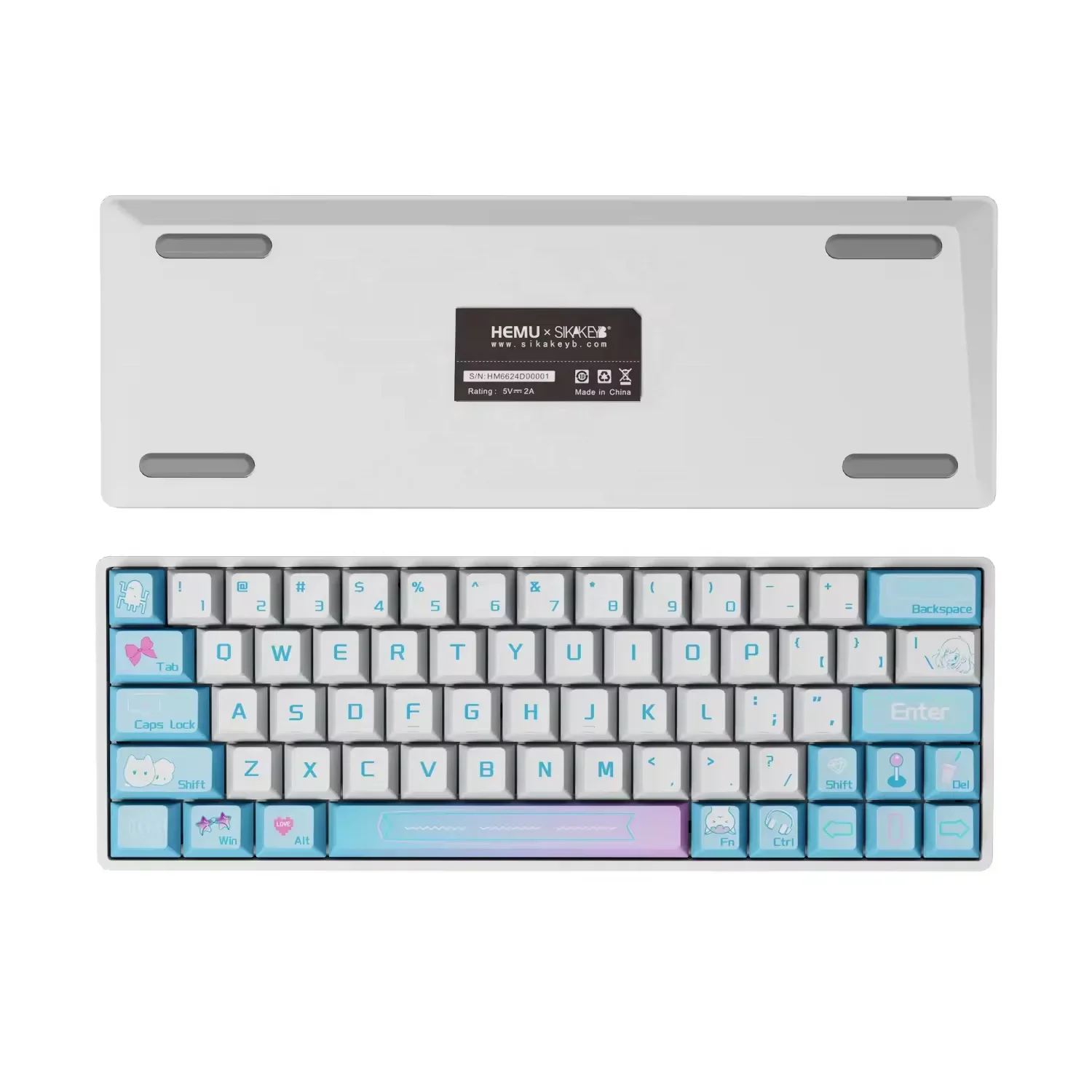 SIKAKEYB Castle HM66 66 Keys Hot Selling Single-Mode Wired Portable Gaming Keyboard For Pc Computer Gamer