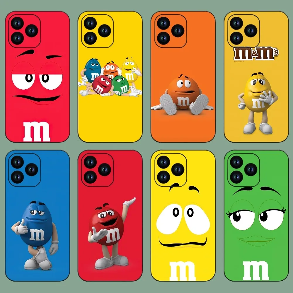 Cartoon C-Cokelat M-MaiYaCa M-Ms Phone Case For iPhone 11 12 13 14 15 Mini Pro XS Max X S Plus XR Shell