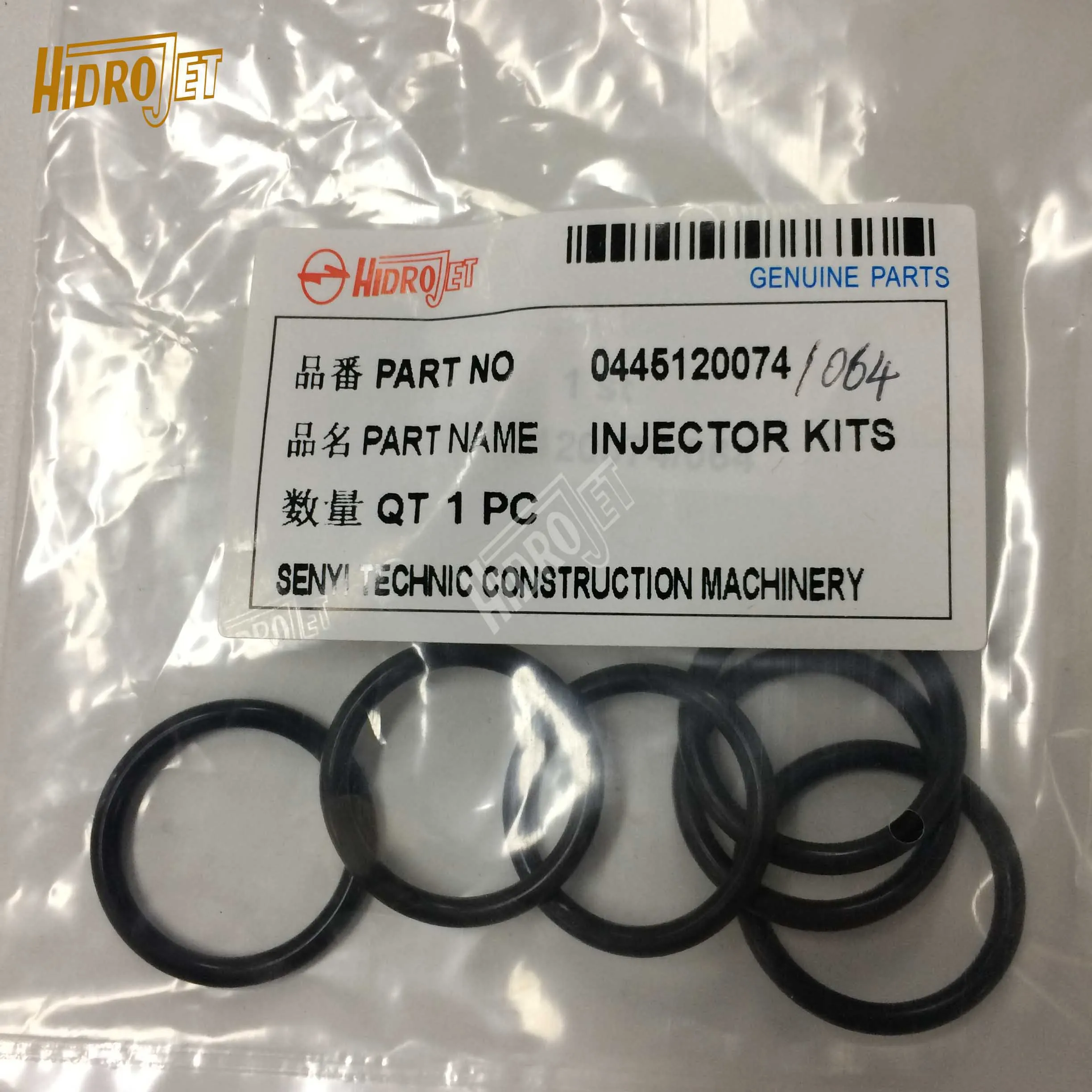 For Excavator Accessory Good Quality Injector Repair Kits 0445120074 Nozzle Seal Kit 0445120064