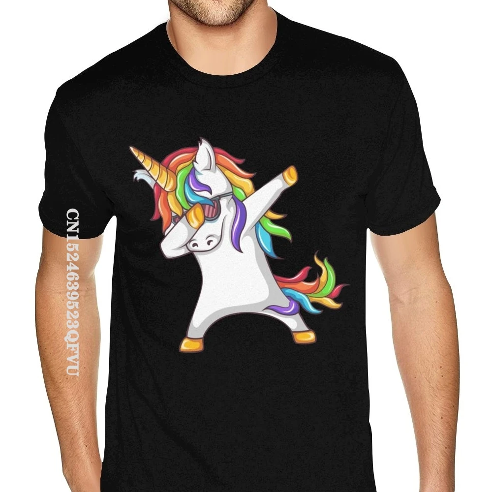 Camiseta de unicornio Dabbing para hombre, camisa Grunge de los años 80 para hombre, camiseta de Anime de gran tamaño, camiseta Vintage de marca de