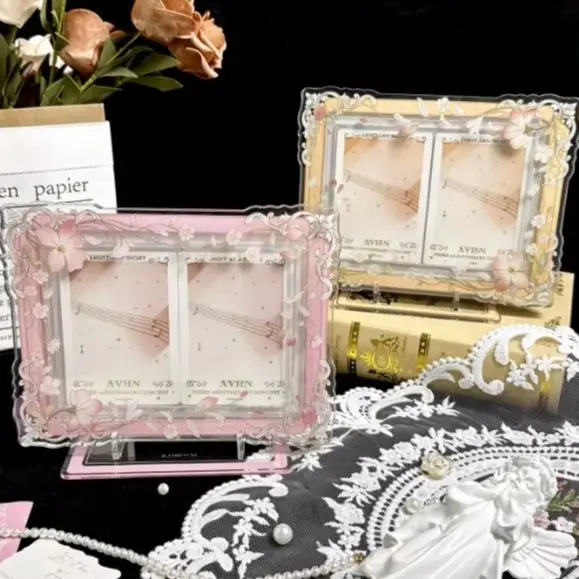 6 Inch Acrylic Display Stand, Combined Photo Frame & Card Storage Organizer, for Instant Camera Photos and Valley Card Collectio