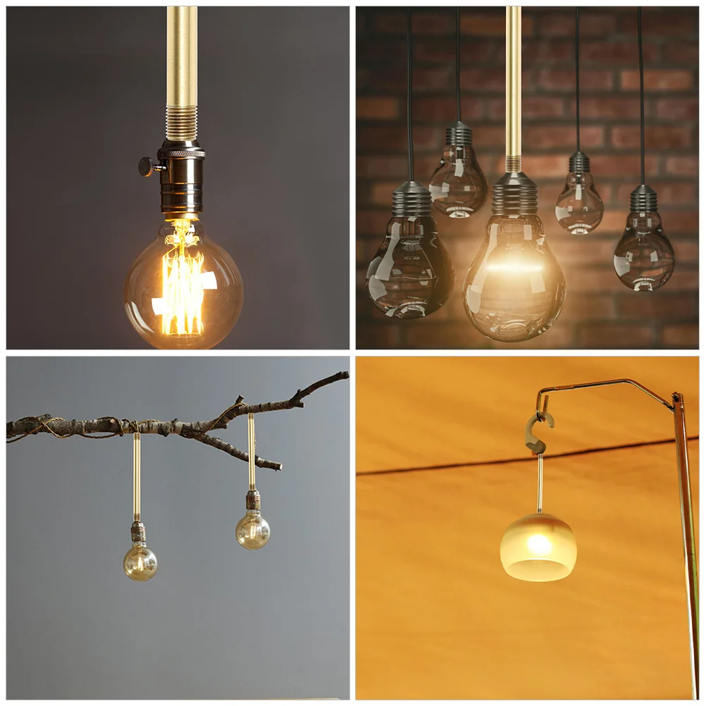 

Replacement Lamp Straight Stem Copper Lighting Fixture Downrod for DIY Lamp Repair Kit Home Office Bedroom Functional Decor