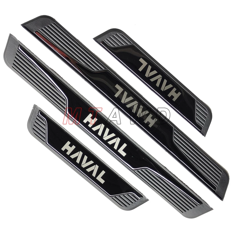 For GWM Haval Jolion H6 GT F7 F7X H2 Dargo 2024-2020 Stainless Chrome Car Door Sill Scuff Plate Guard Pedal Protector Styling