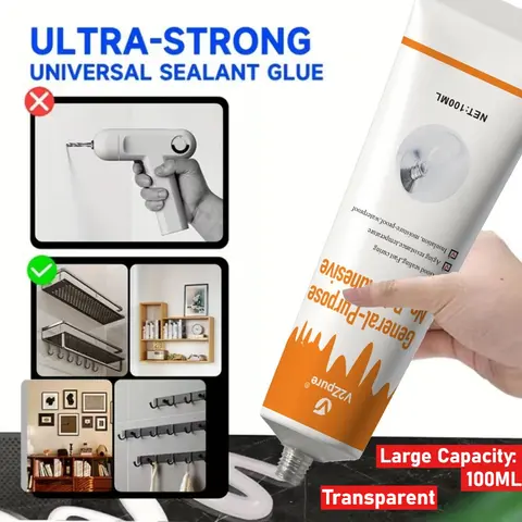 Versatile Sealant Adhesive No Drilling Required Waterproof To Tiles Plastics Concrete Glass Metal Professional Nail-Free Glue