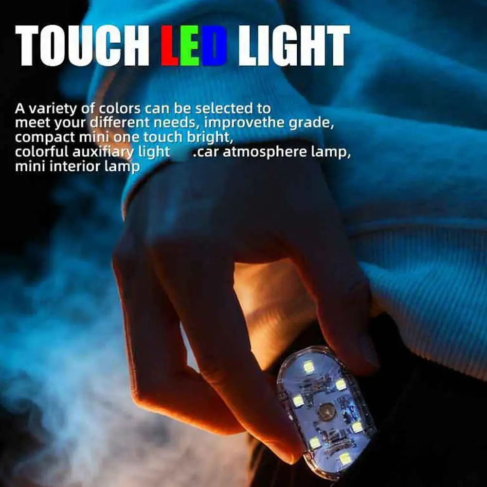 Car LED Light Atmosphere Lamp Touch Decorative Reading Light USB Charging Car Interior Auto Door Roof Ceiling Lamp