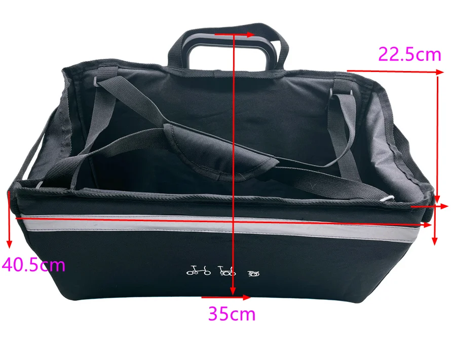 Folding Bike Front Bags & Panniers Use For Brompton Birdy Basket Bag With Waterproof Cover Aluminum Mount