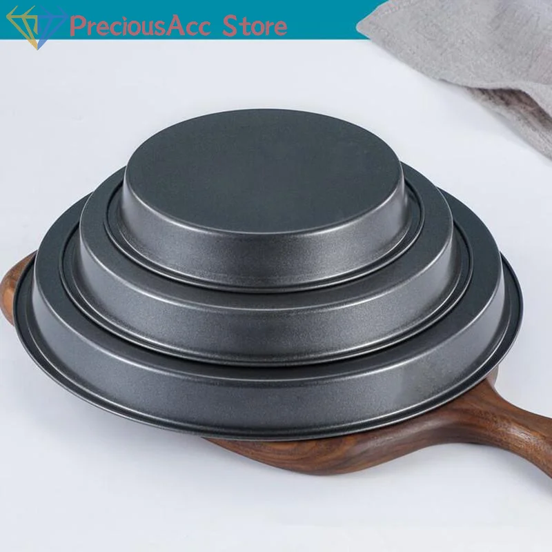 Nonstick Carbon Steel Pizza Tray 10/11/12/14 Inch Pizza Baking Pan Round Baking Sheet For Homemade Pizza Oven Pans Kitchen Tool