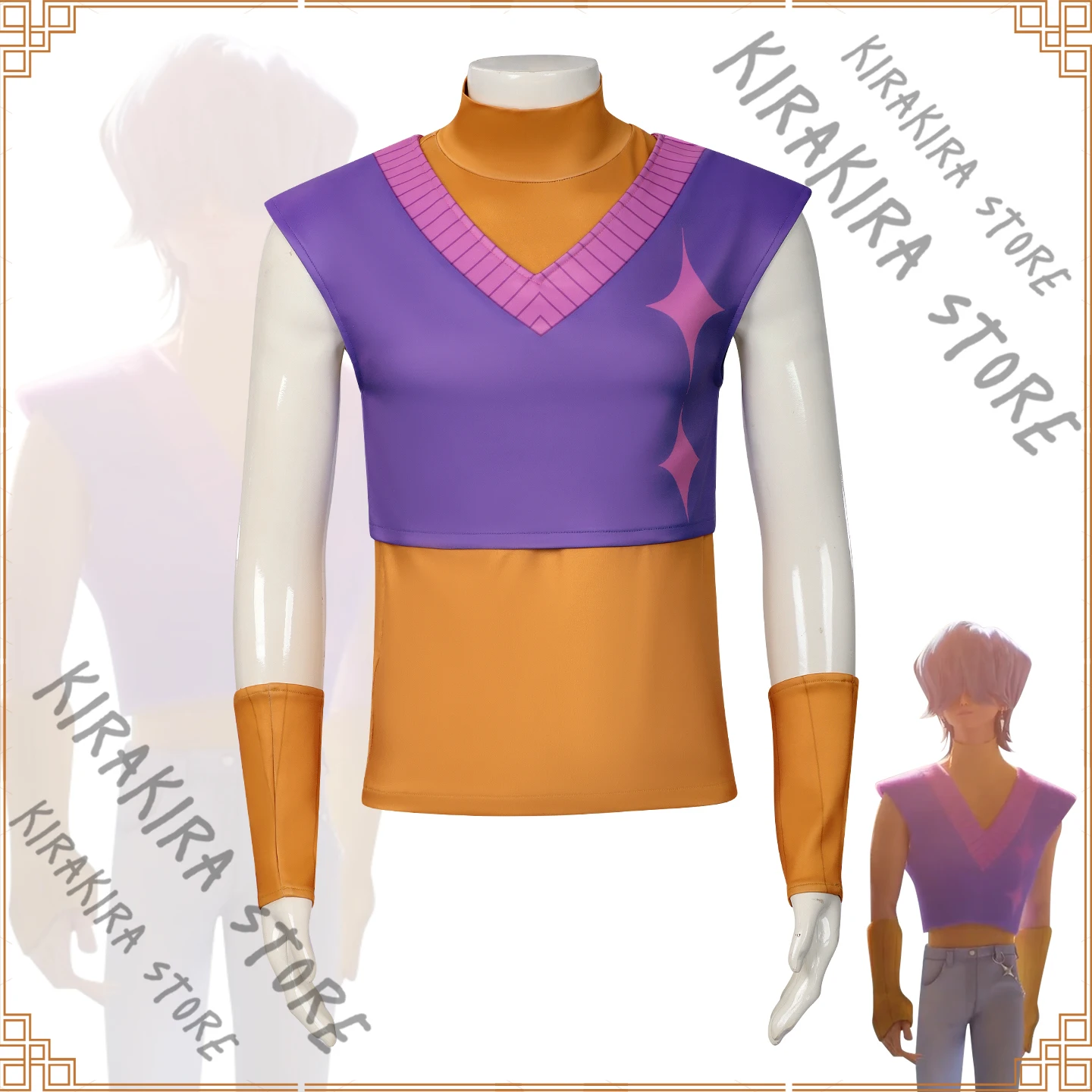 

Mystery Saja Boys Clothes Cosplay Props KPop Demon Hunters Devil Boy Band Apparel Costume Hallowmas Shirt Children Role-playing